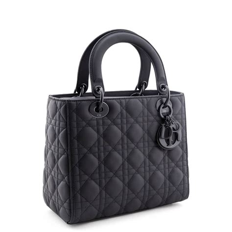 matt black dior bag